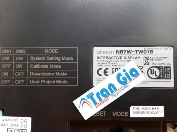 HMI Omron NB7W-TW01B HMI Omron NB7W-TW01B