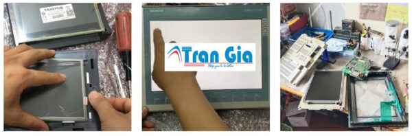 Thiết bị màn hình HMI đang trong quá trình sửa chữa tại TRAN GIA Thiết bị màn hình HMI đang trong quá trình sửa chữa tại TRAN GIA