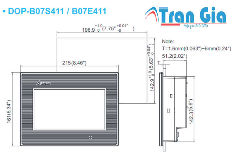 HMI DELTA DOP-B07E411
