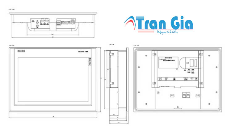 Kích thước màn hình TP1200 Comort