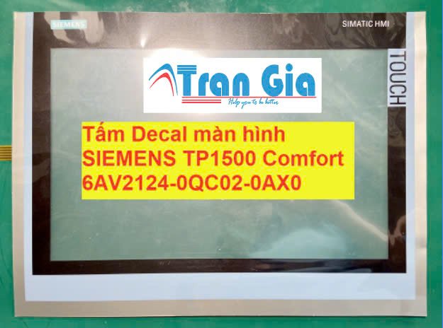 Decal màn hình SIEMENS TP1500 comfort 6AV2124-0QC02-0AX0