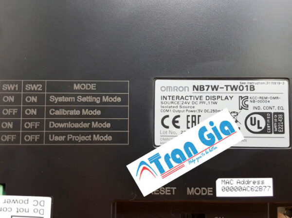 Màn hình cảm ứng OMRON NB7W-TW01B