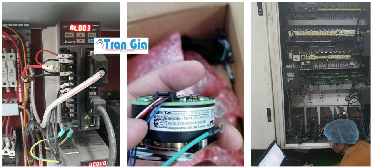 Hình ảnh một số Servo đang được sửa tại Trần Gia Automation