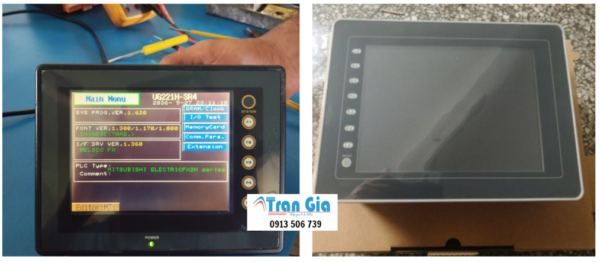 Bảo hành, sửa màn hình cảm ứng HMI MONITOUCH Hakko Model: V712S Serial: 0060 Lỗi cấp nguồn không lên màn hình sửa gấp