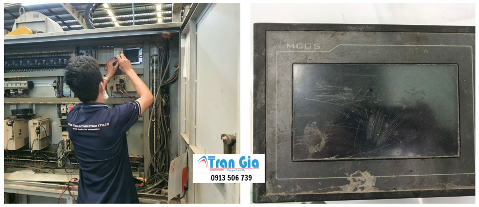 Hình ảnh một số màn hình HMI được trong quá trình sửa chữa
