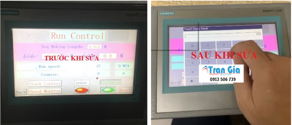 Kiểm tra và sửa chữa màn hình cảm ứng Siemens 10 ich 6AV6643-0DD01-1AX2 lỗi không lên nguồn