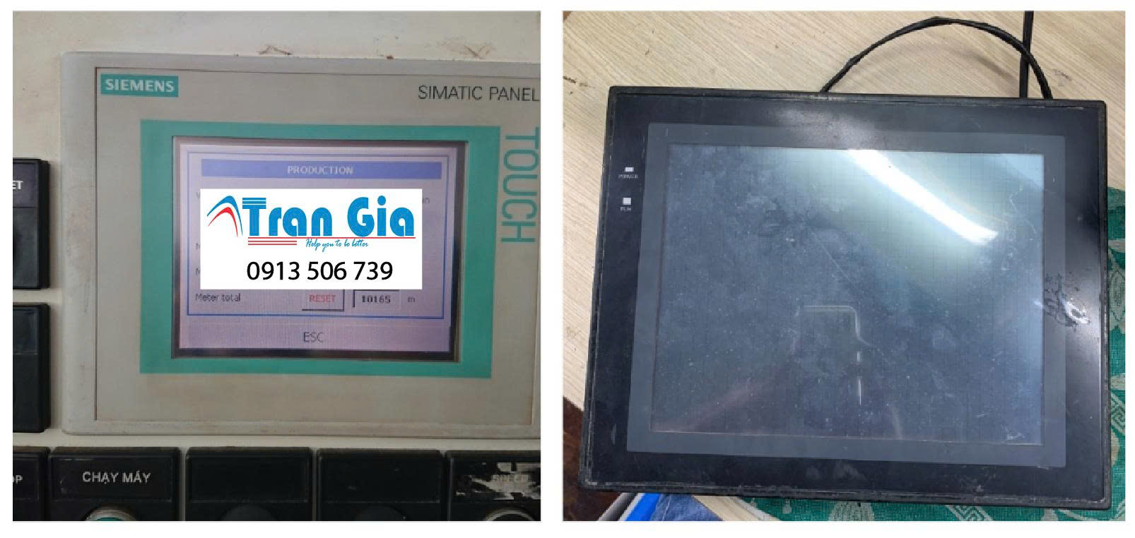 Hình ảnh một số màn hình HMI được trong quá trình sửa chữa