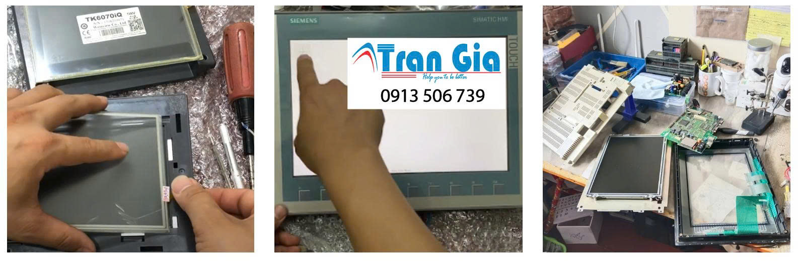 Trung tâm chuyên xử lý sự cố màn hình công nghiệp - thay cảm ứng màn hình HMI - thay LCD màn hình HMI