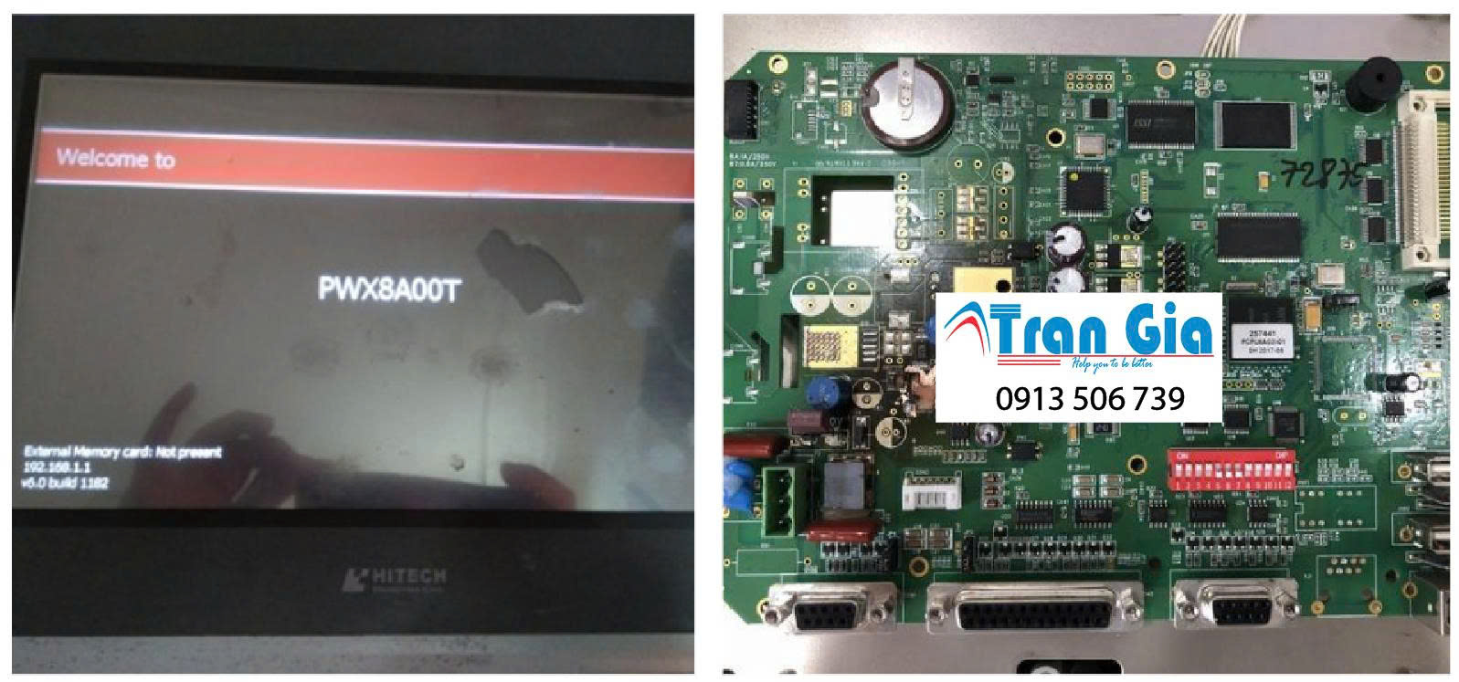 Hình ảnh một số màn hình HMI được trong quá trình sửa chữa tại Trần Gia Automation 