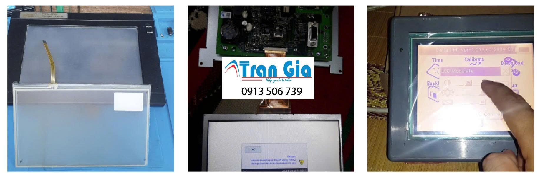 Thay tấm kính cảm ứng cho màn hình HMI Hakko Monitouch lấy liền trong ngày