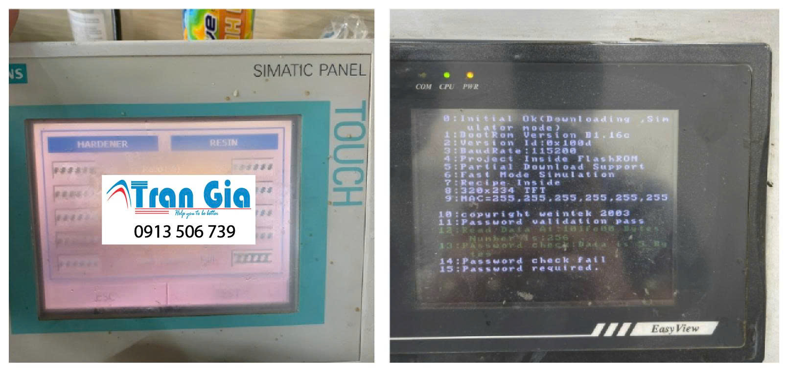 Sửa màn hình cảm ứng HMI các hãng Weintek, Wecon, INVT, Siemens, Teco, Shihlin, MCGS, Xinje, Keyence với linh kiện chính hãng