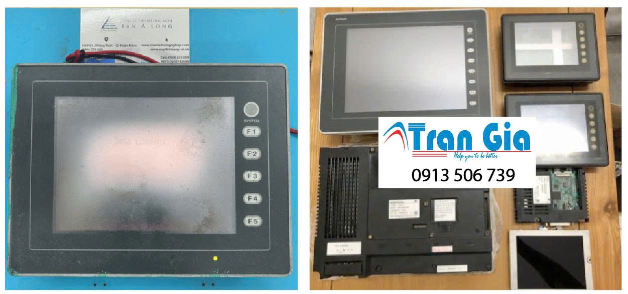 Thay tấm LCD cho màn hình cảm ứng HMI Fuji Hakko các lỗi bị kẻ sọc, loang mờ không thấy rõ, không lên đèn nền với linh kiện chính hãng