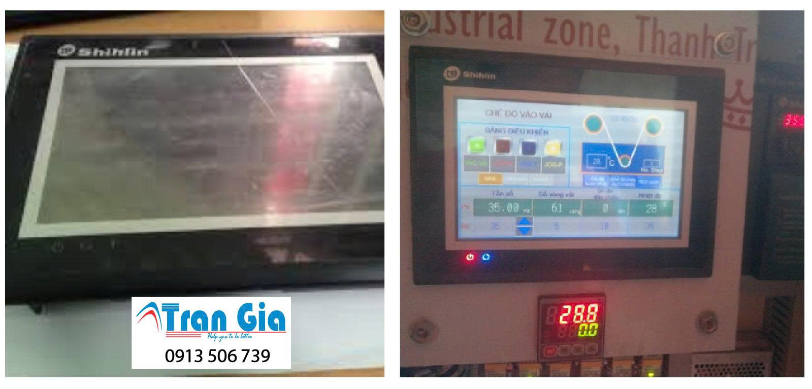 Thay thế tấm kính cảm ứng cho màn hình HMI Shihlin uy tín toàn quốc