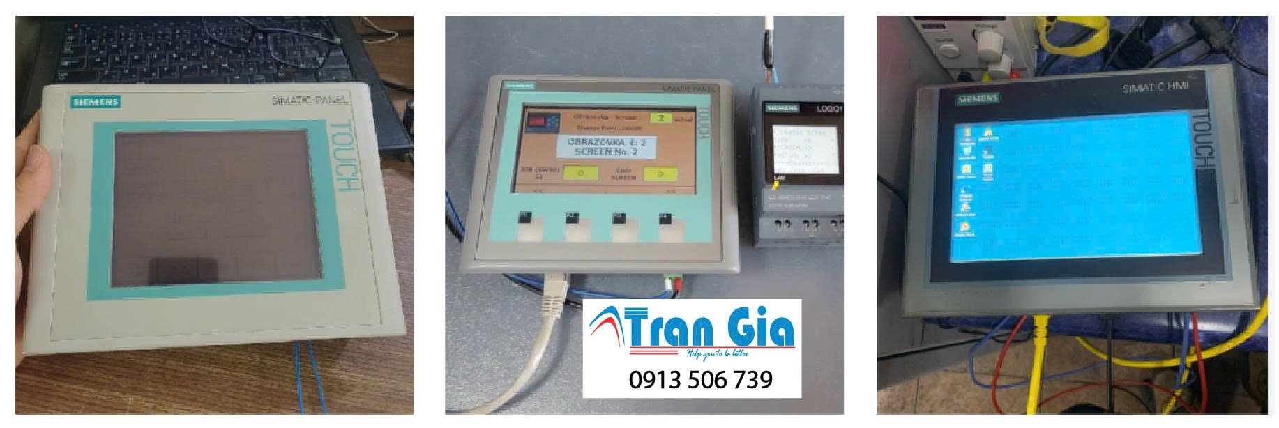 Hình ảnh một số màn hình HMI được trong quá trình sửa chữa