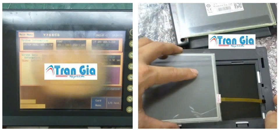 Thay tấm LCD cho màn hình cảm ứng HMI Fuji Hakko các lỗi bị kẻ sọc, loang mờ không thấy rõ, không lên đèn nền với linh kiện chính hãng