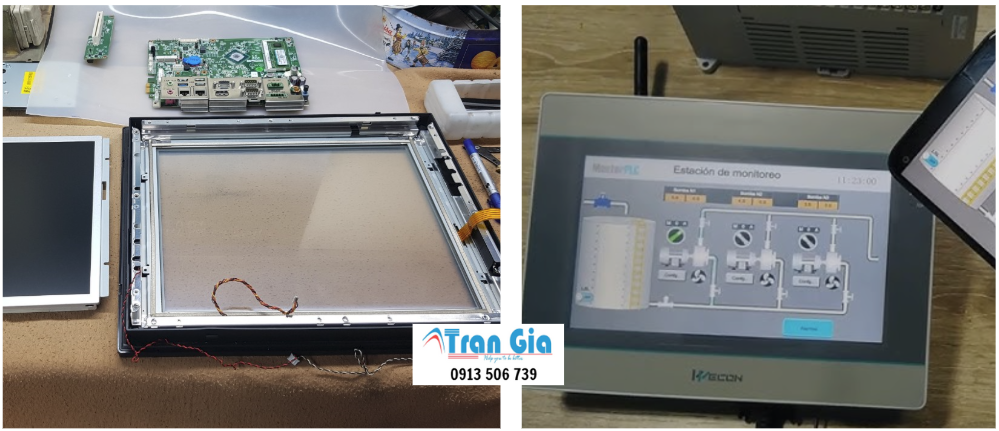 Hình ảnh một số màn hình HMI được trong quá trình sửa chữa