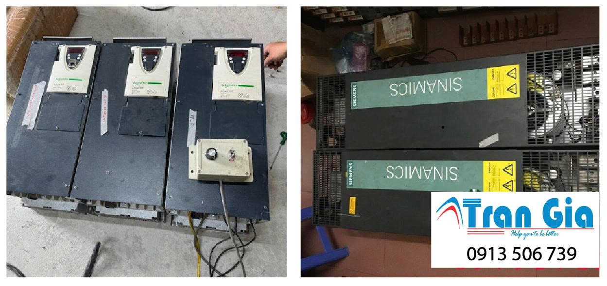 Hình ảnh một số biến tần đang trong quá trình sửa chữa tại TRAN GIA Automation