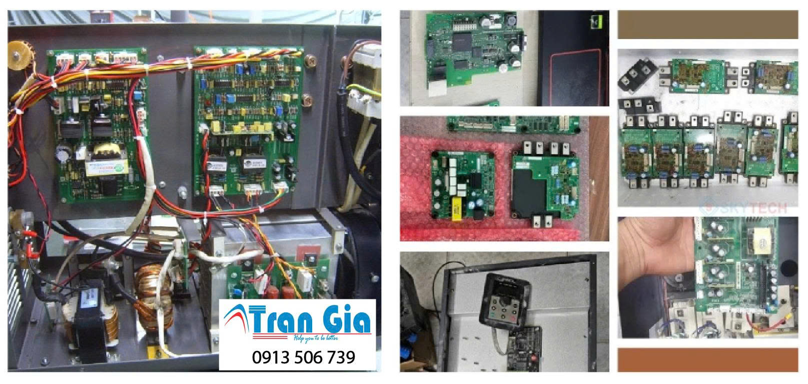 Hình ảnh một số biến tần đang trong quá trình sửa chữa tại TRAN GIA Automation