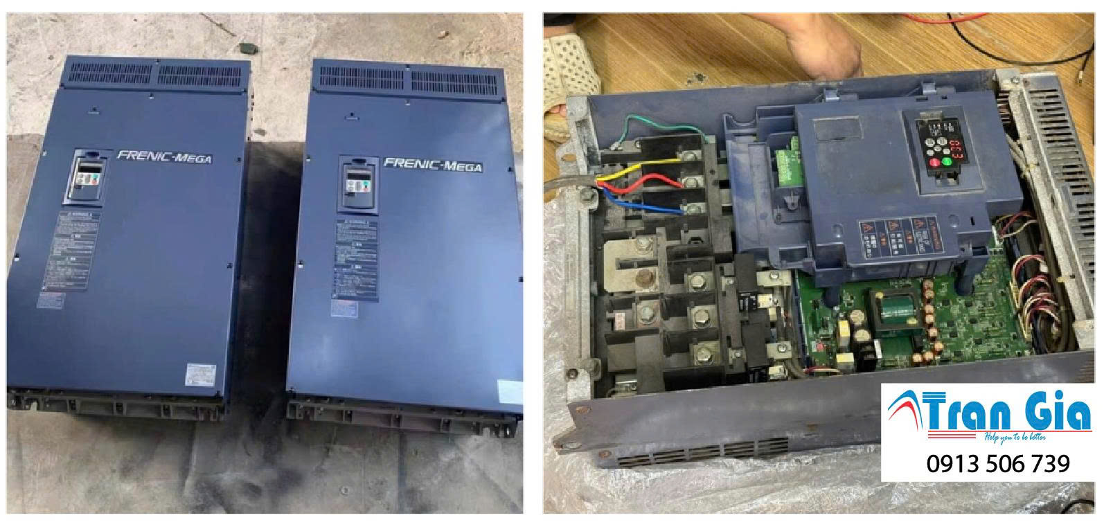 Hình ảnh một số biến tần đang trong quá trình sửa chữa tại TRAN GIA Automation