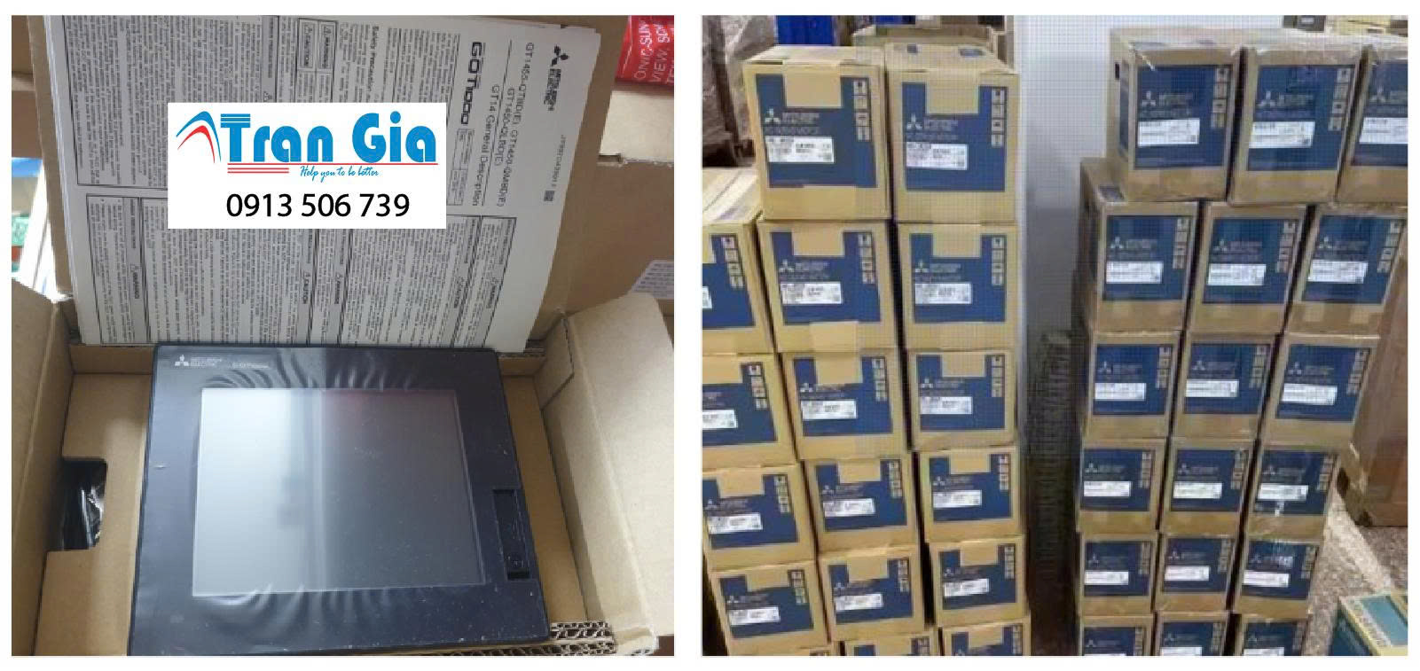 TRAN GIA trung tâm chuyên cung cấp màn hình HMI Mitsubishi GT2715-XTBD full box bảo hành 12 tháng