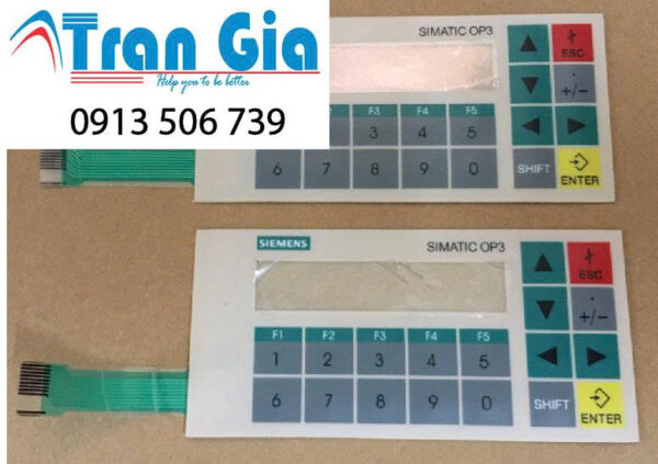 Tấm cảm ứng bàn phím màn hình Siemens OP3 Tấm cảm ứng bàn phím màn hình Siemens OP3