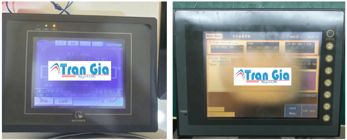 Hình ảnh một số màn hình HMI Weinview đang được sửa chữa tại Trần Gia Automation