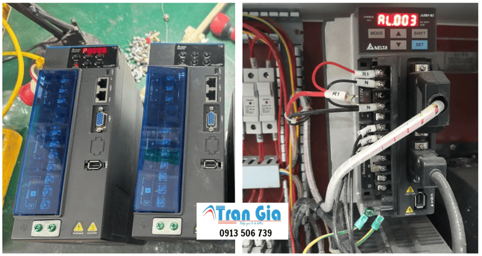 Chuyên sửa chữa servo Delta lỗi quá dòng, Quá Tải, lỗi không lên nguồn, quá tốc độ trong ngày uy tín bảo hành toàn quốc