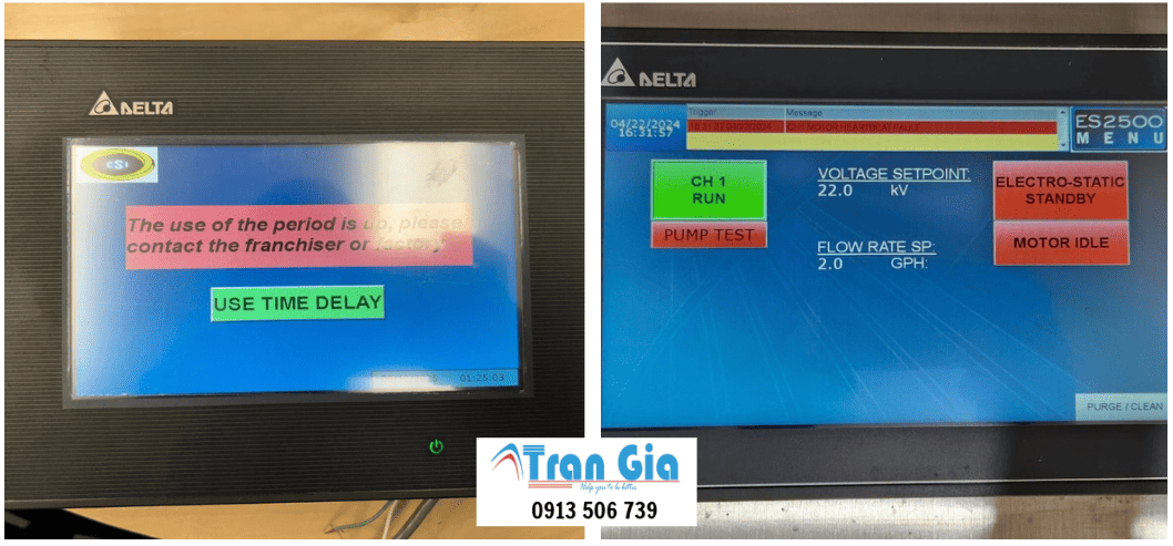 Sửa Màn hình Delta lỗi cảm ứng Bấm không được, Bấm Màn hình Bị Đơ, Thay cảm ứng màn hình Sửa Lấy Gấp