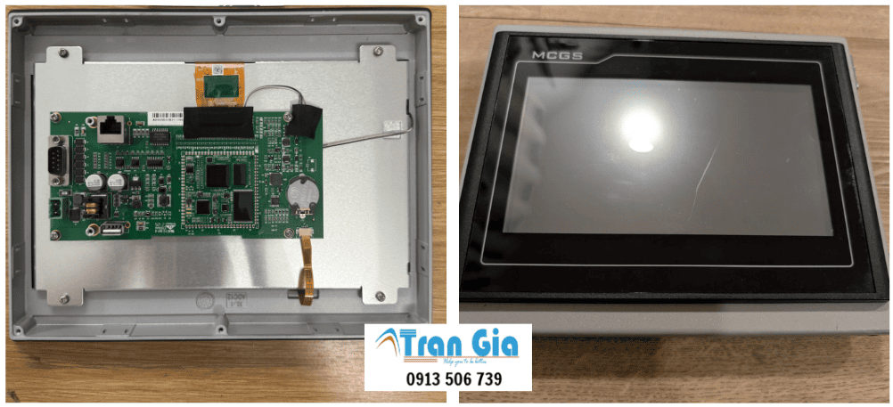 Sửa màn hình MCGS lỗi cảm ứng bấm không được, bấm màn hình bị đơ, thay cảm ứng màn hình bảo hành toàn quốc