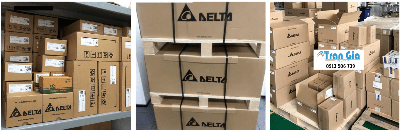 Hình ảnh kho hàng màn hình Delta tại Trần Gia Automation
